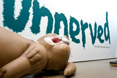 Michael Parekowhai / Installation view of Jim McMurtry 2004 in GOMA’s Long Gallery for ‘Unnerved’, April 2010 / Courtesy: The artist and Michael Lett, Auckland / Photograph: N Harth, QAGOMA