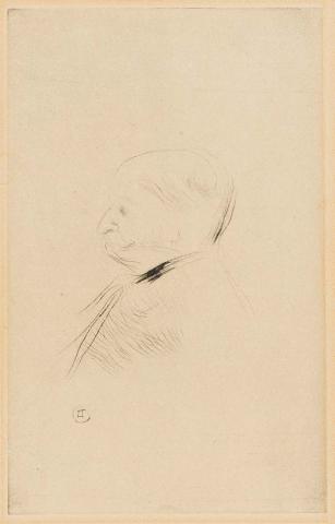 Artwork Portrait d'un homme (Portrait of a man) this artwork made of Drypoint on cream wove paper, created in 1898-01-01