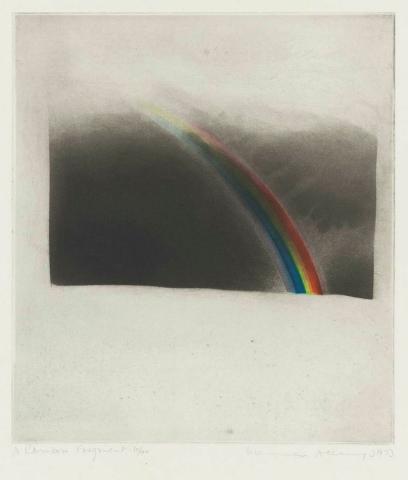 Artwork A rainbow fragment this artwork made of Aquatint on handmade wove paper, created in 1973-01-01