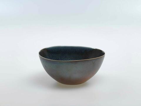 Artwork Bowl this artwork made of Porcelain, wheelthrown and wood fired, created in 1983-01-01