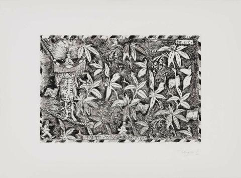 Artwork "Tahiti" - Perle du Pacifique this artwork made of Etching and aquatint on paper, created in 1984-01-01