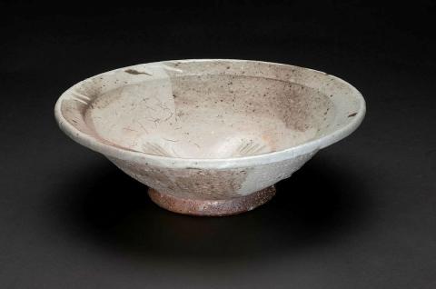 Artwork Bowl this artwork made of Stoneware, wheelthrown, with spreading lip and matt Shino type glaze, created in 1995-01-01