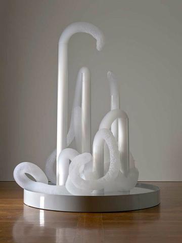 Artwork Cloud Canyons No.25 this artwork made of Plexiglass tubing, motor pumps, water, detergent, created in 1963-01-01
